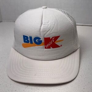 Big Kmart‎ Trucker Hat Vintage Snapback Mesh Hat Adjustable White